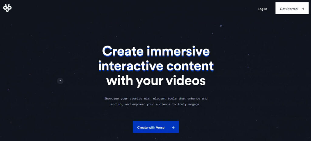 Interactive video creating tool Verse